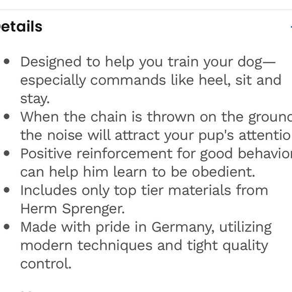 Sprenger Dog Chain Slip Collar 26” and Throw Chain.  2 Items. - Picture 7 of 12